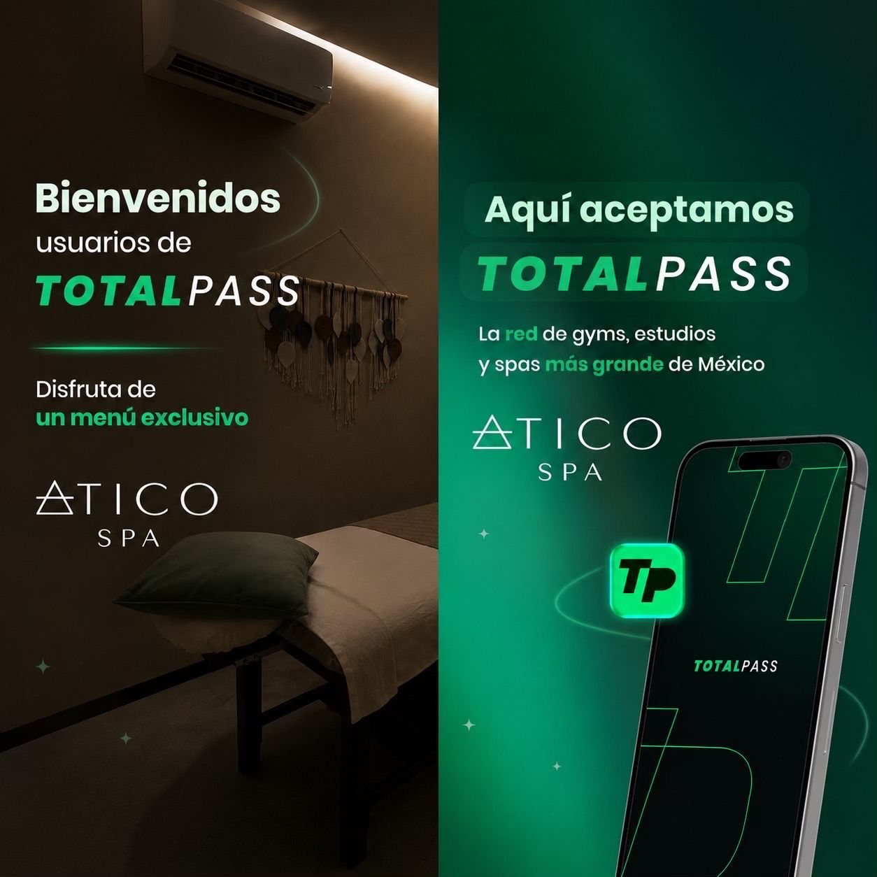 Ático Spa acepta usuarios de Total Pass